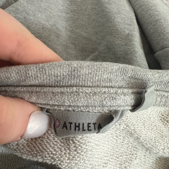 Athleta Cozy Gray Sweatshirt with Side Zipper - Picture 5 of 9